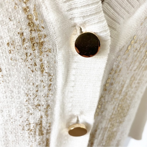 CACHE Cardigan With Gold Embellishments Size Medium - Picture 6 of 9